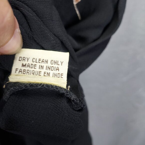 Variations Maxi Dress Sz Large Sheath Embroidered Flowers Boutique Y2K 90's Vtg - Picture 9 of 12